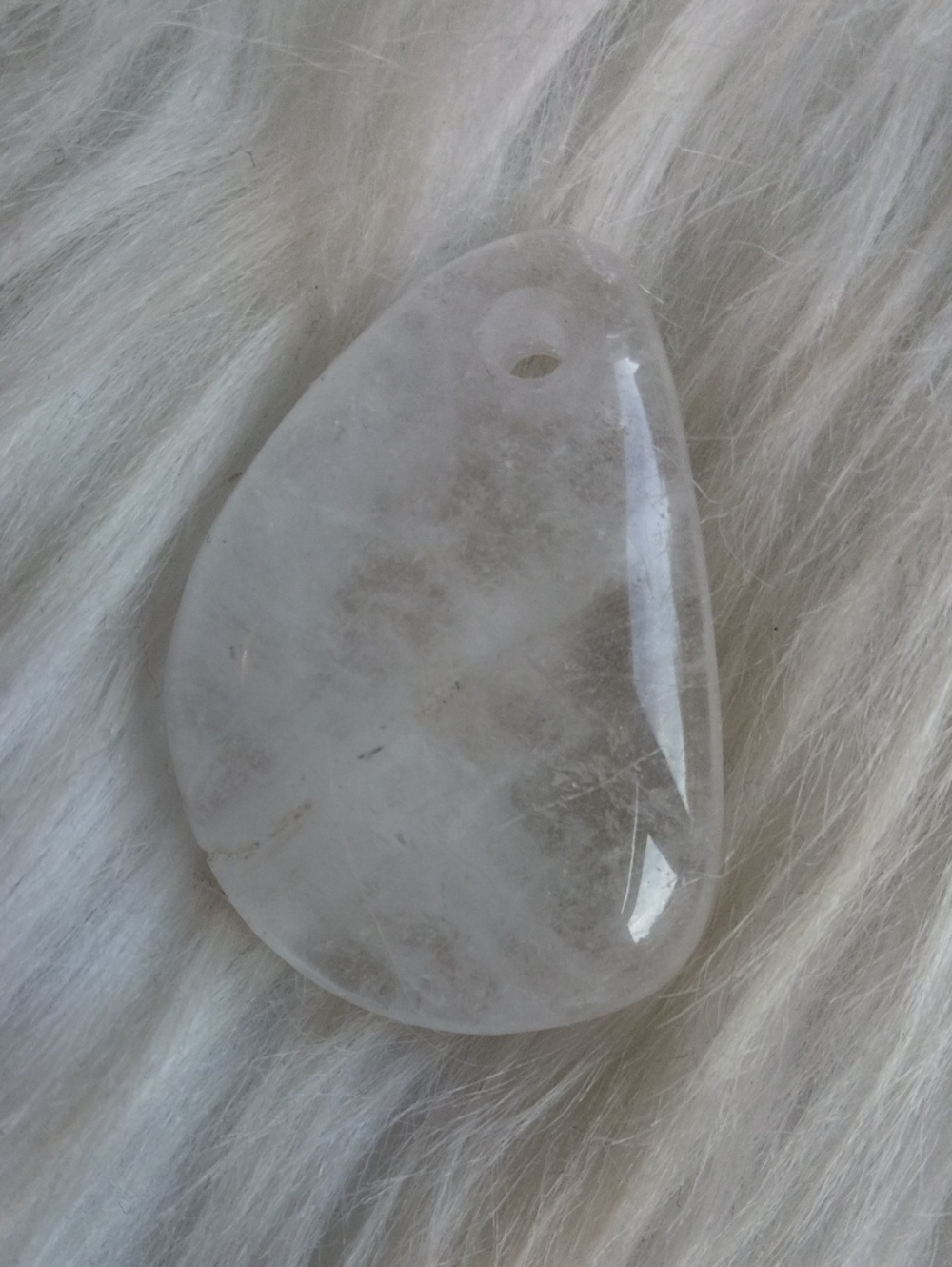 Clear Quartz Polished Pendant - Teardrop